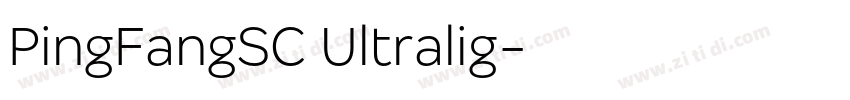 PingFangSC Ultralig字体转换